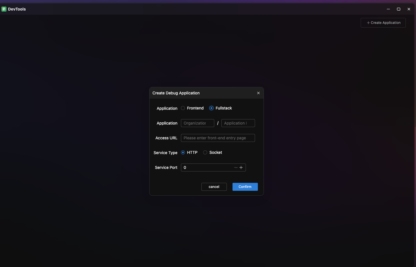 Create Debug Application
