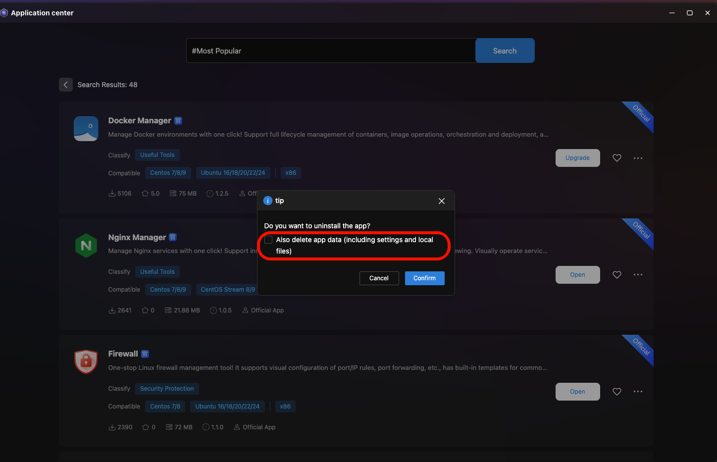 Uninstall Application